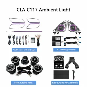 طقم إضاءة محيطية داخلية كاملة لمرسيدس CLA C117 / X117 (2013–2019)