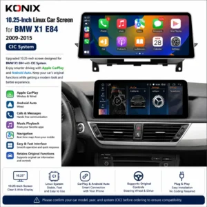 Konix شاشة 10.25 بوصة Linux لسيارة BMW X1 E84 (2009-2015) – نظام CIC