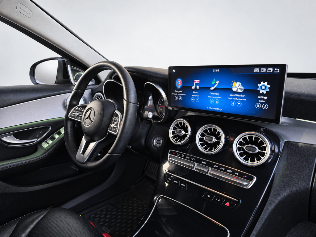 Konix شاشة 12.3 بوصة أندرويد 14 بمعالج Qualcomm 685 رام 8 جيجا وذاكرة 256 جيجا لمرسيدس C-Class W205 (2019-2021) – نظام NTG 5.5